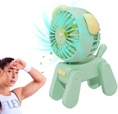 Majhen Tih Prenosni Namizni Ventilator (Zelen), Primeren Za Notranjo In Zunanjo Uporabo
