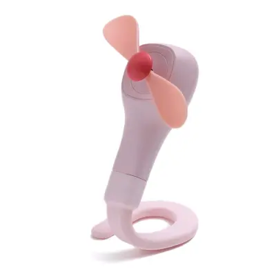 Mini Polnilni Usb Ventilator S Priponko (Roza), Primeren Za Notranjo In Zunanjo Uporabo