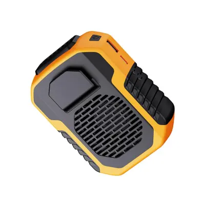 Prenosni Vratni Ventilator Z Nastavljivim Trakom (Oranžen), Primeren Za Notranjo In Zunanjo Uporabo