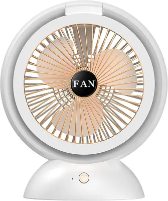 Majhen Namizni Ventilator Za Ponovno Polnjenje Na Baterije Z Led Nočno Lučko Za Potovanja V Domači Pisarni