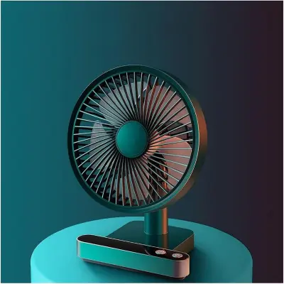Ventilator S 4 Nastavitvami Hitrosti Majhen Ventilator, Namizni Ventilator Z Led Zaslonom, Osebni Ventilator Z Odstranljivo Rešetko