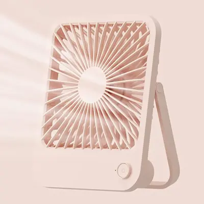 Majhen Namizni Ventilator Na Baterije, 180° Zložljiv Prenosni Ventilator, Izjemno Tih, 4 Nastavljive Hitrosti
