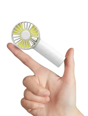 Mini Ročni Ventilator Na Baterije (Bel), Primeren Za Notranjo In Zunanjo Uporabo