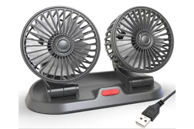 Ventilator Za Hlajenje Avtomobila, Nastavljiv Ventilator Z Dvojno Glavo, Ventilator Za Pripenjanje V Avtu