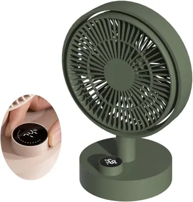 Prenosni Električni Namizni Ventilator Z Inteligentnim Zaslonom Baterije Za Domačo Pisarno