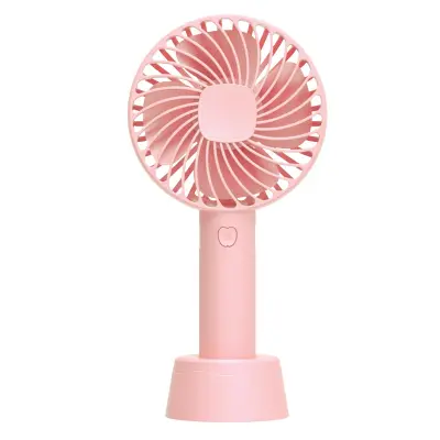 Prenosni Usb Polnilni Ročni Ventilator - Roza, Primeren Za Notranjo In Zunanjo Uporabo