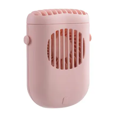 Prenosni Vratni Ventilator Za Polnjenje Usb (Rožnat), Primeren Za Notranjo In Zunanjo Uporabo