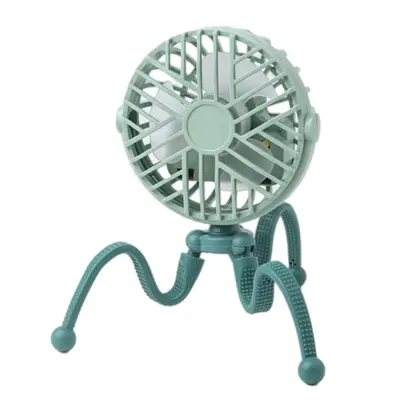 Mini Ročni Usb Ventilator S Prilagodljivim Stojalom (Zelen), Primeren Za Notranjo In Zunanjo Uporabo
