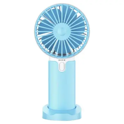 Prenosni Usb Polnilni Ročni Ventilator (Moder), Primeren Za Notranjo In Zunanjo Uporabo