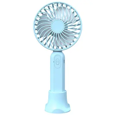 Mini Usb Polnilni Ročni Ventilator (Moder), Primeren Za Notranjo In Zunanjo Uporabo