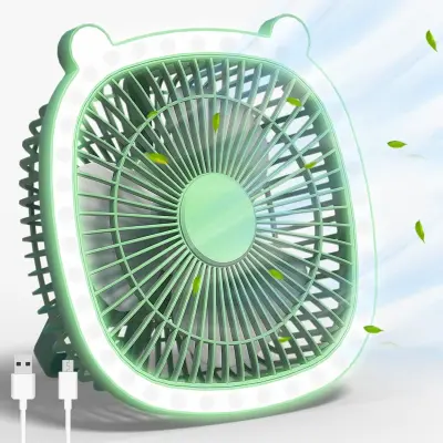 Zelen Usb Namizni Ventilator Nastavljiv Prenosni Namizni Ventilator Za Dom, Spalnica Namizni Pisarniški Avto Kampiranje Na Prostem