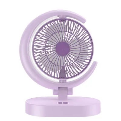 Namizni Ventilator Za Ponovno Polnjenje, Vrtljiva Nočna Lučka, Tihi Hladilni Ventilatorji