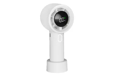 Prenosni Ročni Turbinski Ventilator Z Digitalnim Zaslonom 1500 Mah - Bel