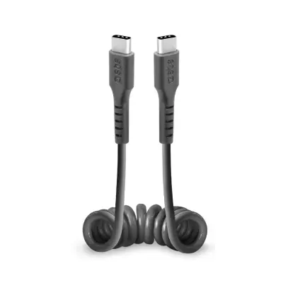 SBS TECABLETYPCCSK SPIRALNI KABEL USB-C NA USB-C 0,5M ČRN