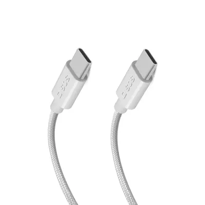 SBS KABEL TECABLETISSUETCC2G 2X USB-C 2M 60W POWER DELIVERY SIVA