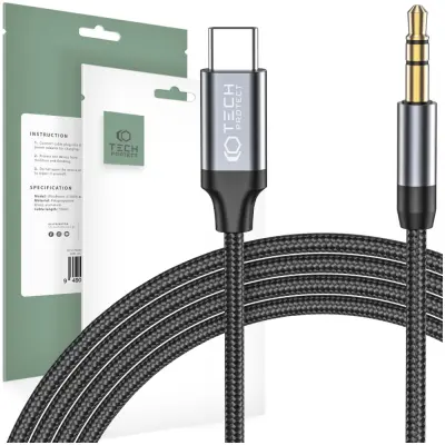TECH-PROTECT ULTRABOOST TYPE-C DO AUX MINI JACK 3,5 MM KABEL 100 CM