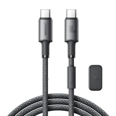 JOYROOM USB-C NA USB-C KABEL 60W Z MAGNETNIM ORGANIZATORJEM 1,2M SIVA