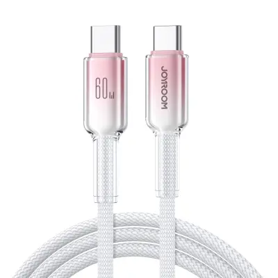 JOYROOM KABEL S-A42 CRYSTAL-CLEAR SERIES 60W USB-C NA USB-C 1,2M BEL