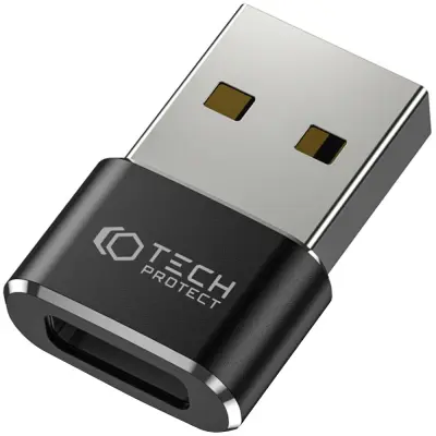 TECH-PROTECT ULTRABOOST ADAPTER USB V TYPE-C ČRN KABEL PRETVORNIK