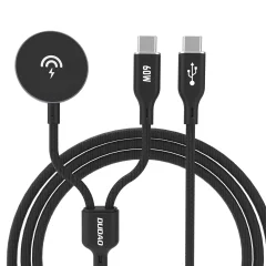 DUDAO A12MAXC 2V1 POLNILEC ZA APPLE WATCH USB-C PD 60W ČRN