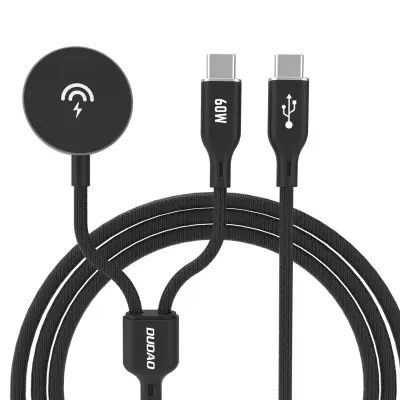 DUDAO A12MAXC 2V1 POLNILEC ZA APPLE WATCH USB-C PD 60W ČRN