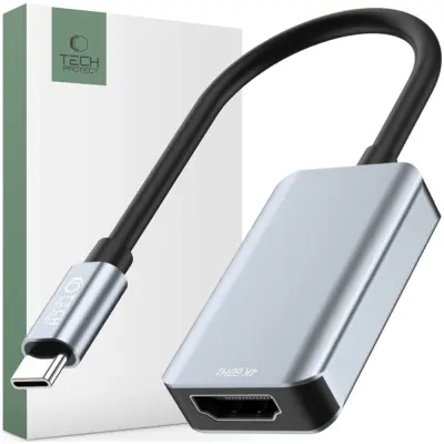 TECH-PROTECT ULTRABOOST ADAPTER TYPE-C V HDMI 4K 60HZ ČRNI PRETVORNIK