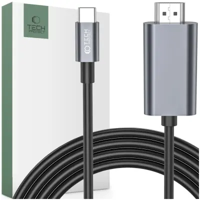 TECH-PROTECT ULTRABOOST KABEL TYPE-C NA HDMI 4K 60HZ 200CM ČRN KABEL