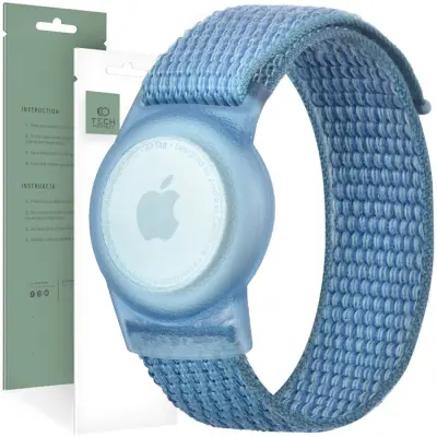 TECH-PROTECT OVITEK IZ NAJLONA ZA OTROKE ZA APPLE AIRTAG BLUE COVER