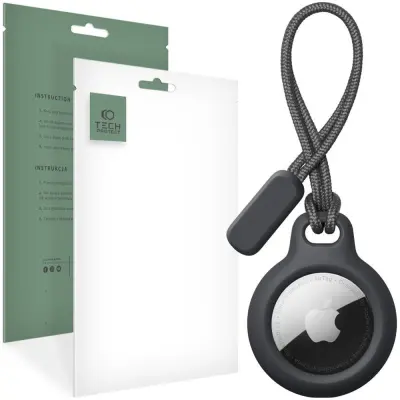 TECH-PROTECT ROUGH CHAIN CASE ZA APPLE AIRTAG BLACK COVER