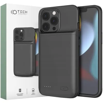 OVITEK TECH-PROTECT POWERCASE 4800MAH ZA IPHONE 14/14 PRO ČRN