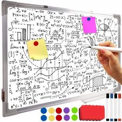 Magnetna tabla briši piši 60x40cm + markerji magneti in gobica