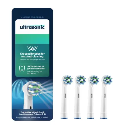 Ultrasonic nastavki za Oral-B CrossAction, 4 kosi, glava ščetke