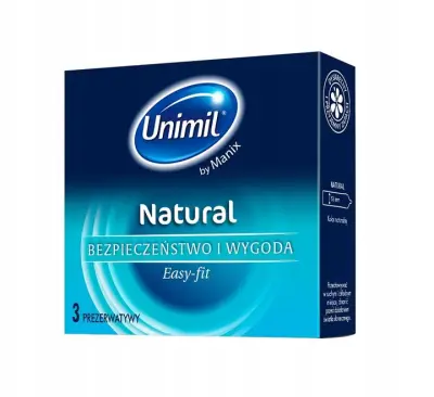 Unimil Natural+ Lateksni kondomi, 3 kosi
