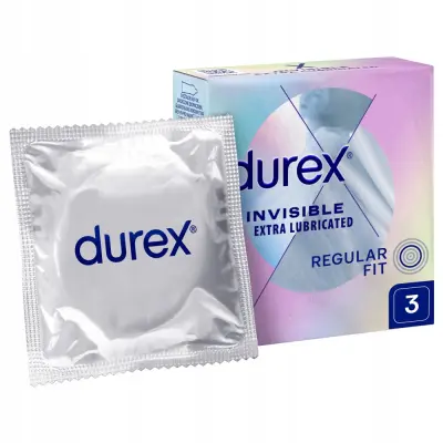 Durex Najtanjši Kondomi Invisible, 3 Kosi