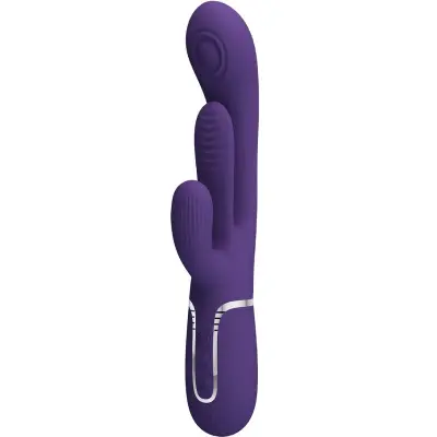 PRETTY LOVE - SHANIA TRIPLE RABBIT MULTIFUNKCIONALNI VIBRATOR VIJOLIČEN