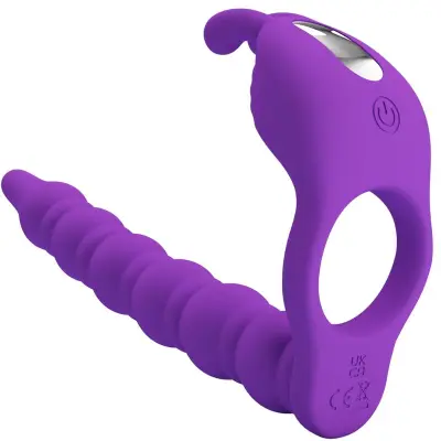 PRETTY LOVE - BLACKNEY PRSTANI ZA PENIS Z VIBRATORSKIM ČEPOM