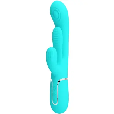 PRETTY LOVE - SHANIA TRIPLE RABBIT VEČFUNKCIONALNI VIBRATOR 3 V 1 MODER