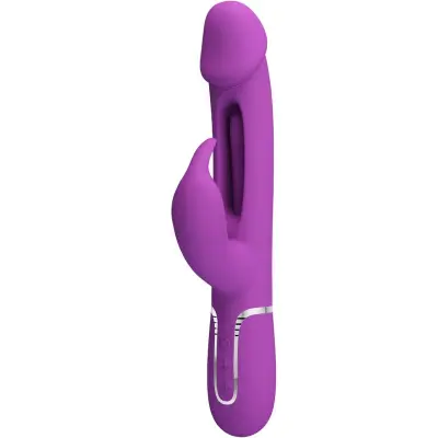 PRETTY LOVE - KAMPAS 3 V 1 VEČFUNKCIONALNI VIBRATOR ZAJEC VIJOLIČEN