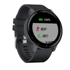 Silikonski pašček za uro za Garmin Vivoactive 3 / Venu 2 Plus Black