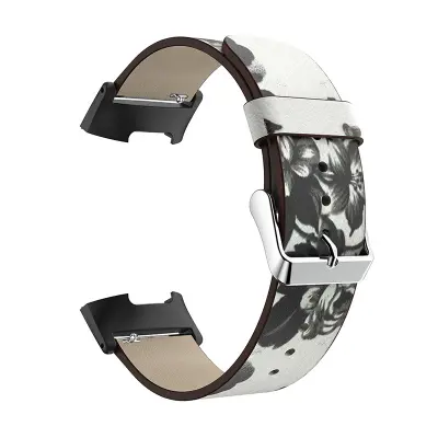 Usnjen pašček za uro z belim potonikom za Fitbit Charge 4/3