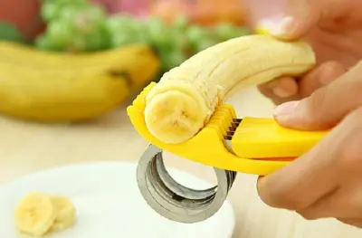 2 Kosa Rezalnika Za Banane, Lupilca Za Sadje In Zelenjavo, Kuhinjski Pripomočki Za Banane, Žajbelj In Jagode