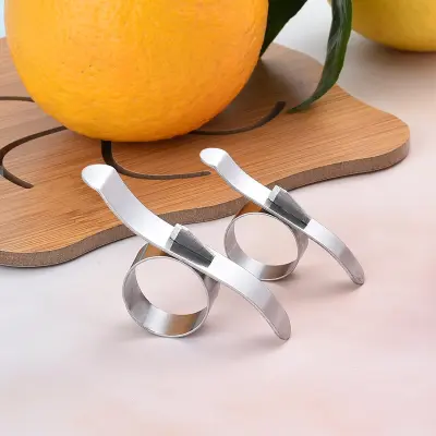 12 Kosov (22 Mm) Lupilec Pomaranč, Lupilec Pomaranč Iz Nerjavečega Jekla, Lupilec Citrusov Easy Orange Peel