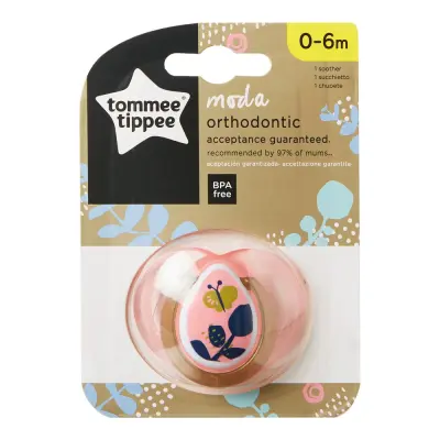 Tommee Tippee Moda Pomirjevalo Dudica 0-6m Deklica