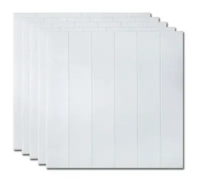 Samolepilne 3D plošče v imitaciji lesa (5 kosov) | INSTAWOOD Bela