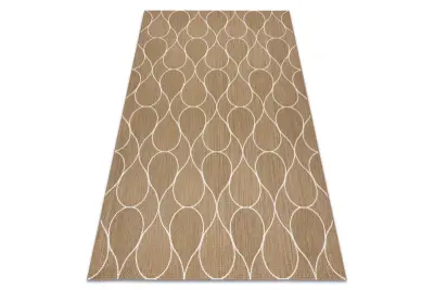 FLAT 49379265 Sisal tepih Drops - naravna bež slamnata barva, vrvica 160x230 cm