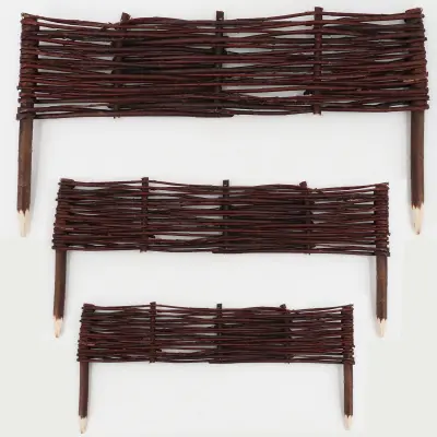 7 vrbovih robnikov 20x60cm I Vrbova ograja / vrbova ograja za obrobo gredice ali roba trate