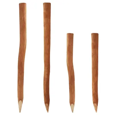 5 lesenih stebrov za ograjo 1,5m I Premer 6-9cm I Ograjni steber iz lešnika I Ograjni steber