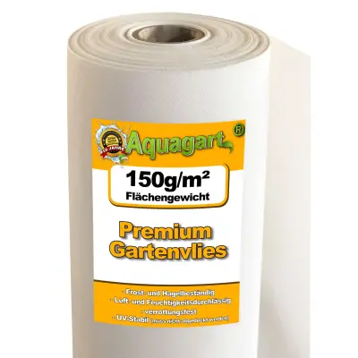 25 m² vrtni flis za zatiranje plevela flis folija za plevel mulčna folija 150 g/m² bela 2 m široka
