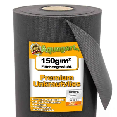 300 m² vrtni flis za zatiranje plevela flis folija za plevel mulčna folija 150 g/m² široka 1,5 m