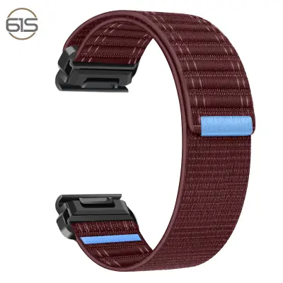 22 mm najlonski pašček za uro Garmin Fenix 8/567X/pro/Epix 935/965 DarkRed